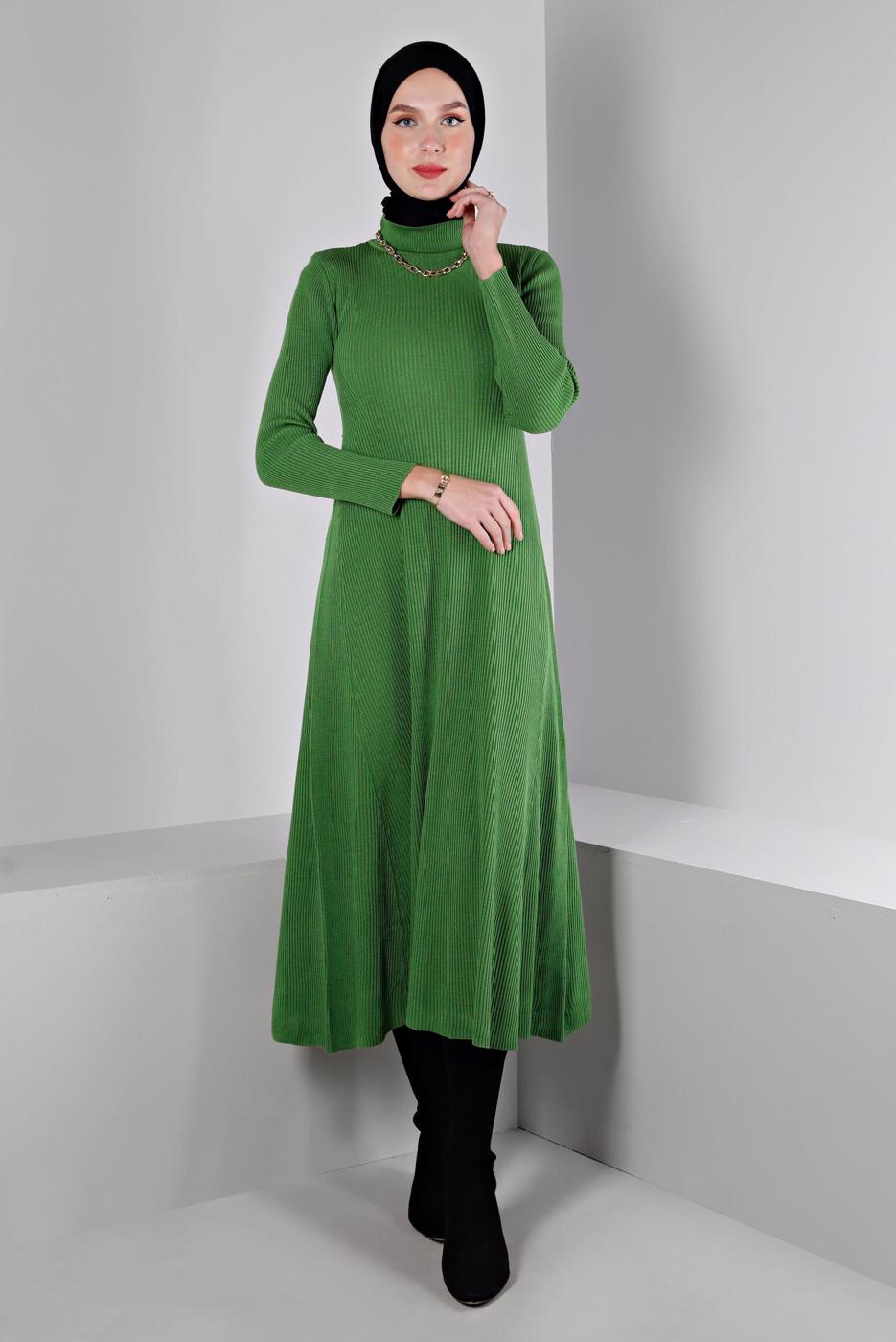 Hijab clothing GREEN ALVINA KNITWEAR DRESS T 43202