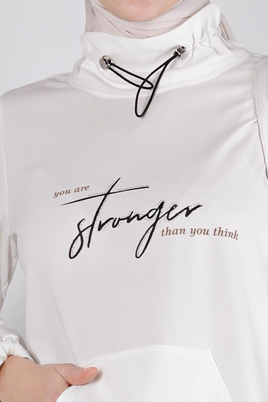 Hijab clothing CREAM ALVINA PRINTED TRACKSUIT SET T 43365