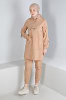 Hijab clothing BEIGE ALVINA PRINTED TRACKSUIT SET T 43365