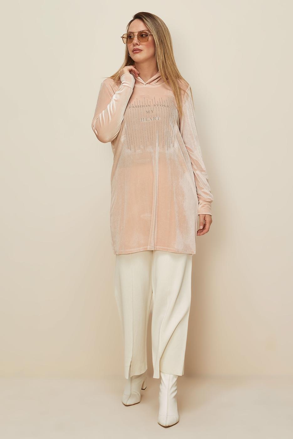 Tesettür giyim PEMBE T 43451 ALV NEW DESTİNY EŞOFMAN TUNİK 40/46 TEK38
