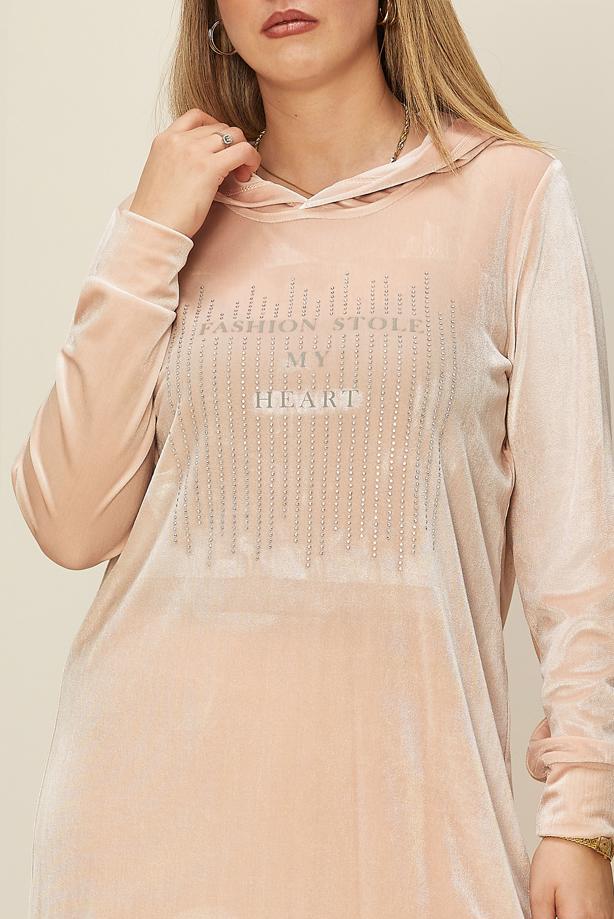 Tesettür giyim PEMBE T 43451 ALV NEW DESTİNY EŞOFMAN TUNİK 40/46 TEK38 - TRENDTESETTÜR