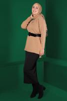 Tesettür giyim SİYAH LİKRALI ETEK 4701 