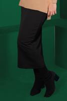 Tesettür giyim SİYAH LİKRALI ETEK 4701 