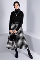 Tesettür giyim SİYAH ALVİNA TRİKO ETEK T 60320