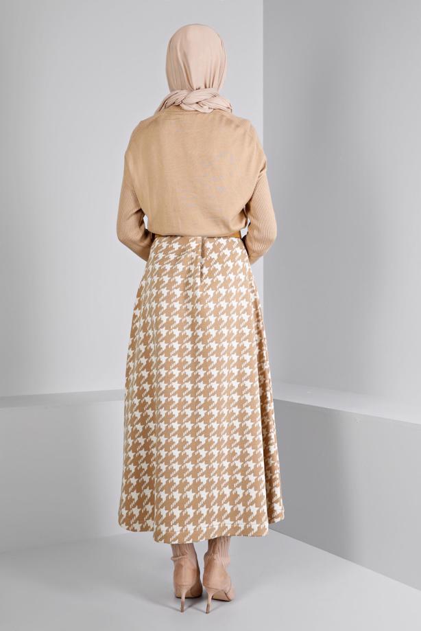 Vêtements hijab BRUN ALVINA JUPE EN TRICOT T 60320 - TRENDTESETTÜR