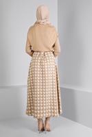 Tesettür giyim KAHVE ALVİNA TRİKO ETEK T 60320