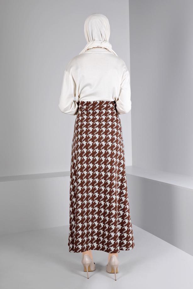 Vêtements hijab BRUN ALVINA JUPE EN TRICOT T 60320 - TRENDTESETTÜR