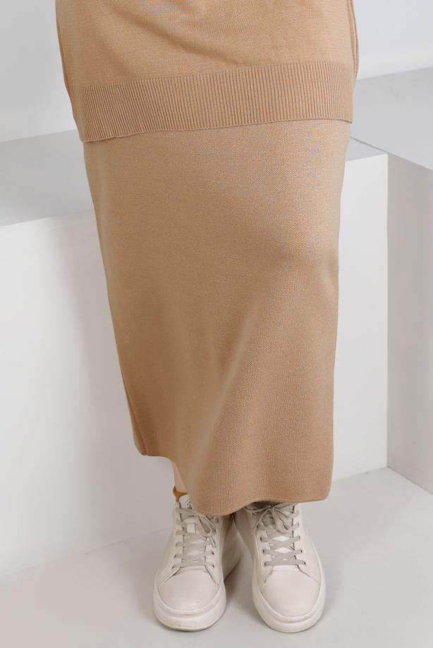 Vêtements hijab BRUN ALVINA JUPE EN TRICOT T 60321 - TRENDTESETTÜR