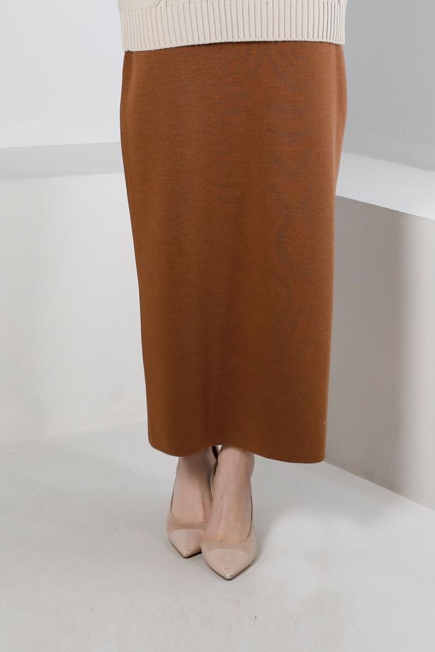 Vêtements hijab BRUN ALVINA JUPE EN TRICOT T 60321 - TRENDTESETTÜR