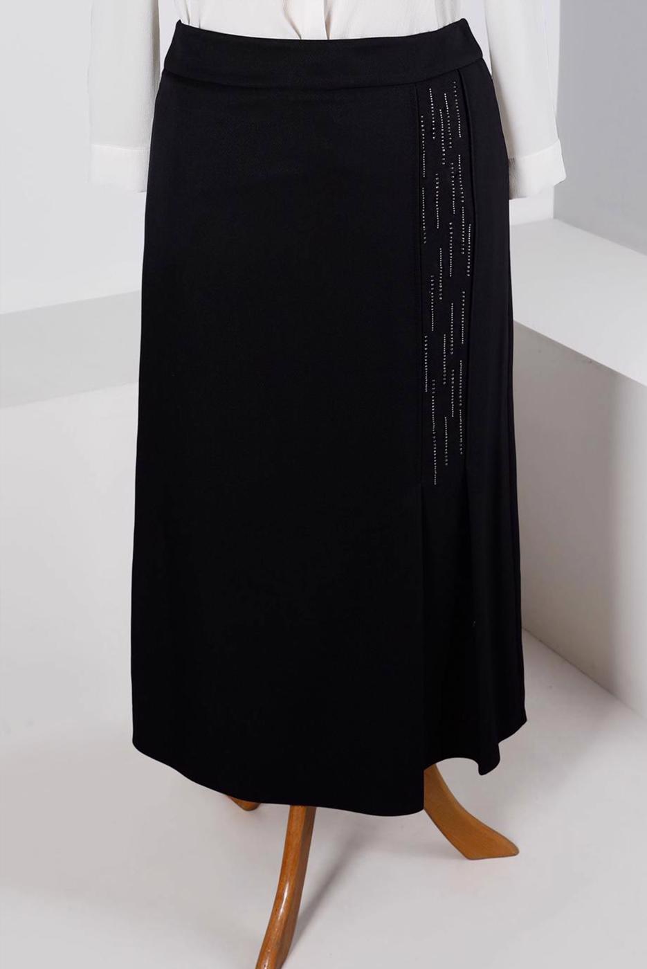 Hijab clothing BLACK ALVINA STRAIGHT CUT SKIRT T 60327