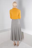 Tesettür giyim VİZON ALVİNA KEMERLİ ETEK T 60330