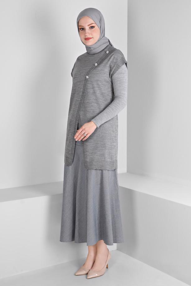 Vêtements hijab BLEU MARINE JUPE CEINTURE ALVINA T 60330 - TRENDTESETTÜR