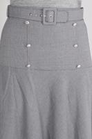 Tesettür giyim LACİVERT ALVİNA KEMERLİ ETEK T 60330