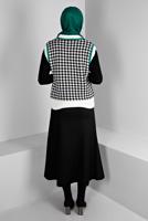 Tesettür giyim SİYAH ALVİNA KEMERLİ ETEK T 60335