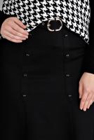 Tesettür giyim SİYAH ALVİNA KEMERLİ ETEK T 60335