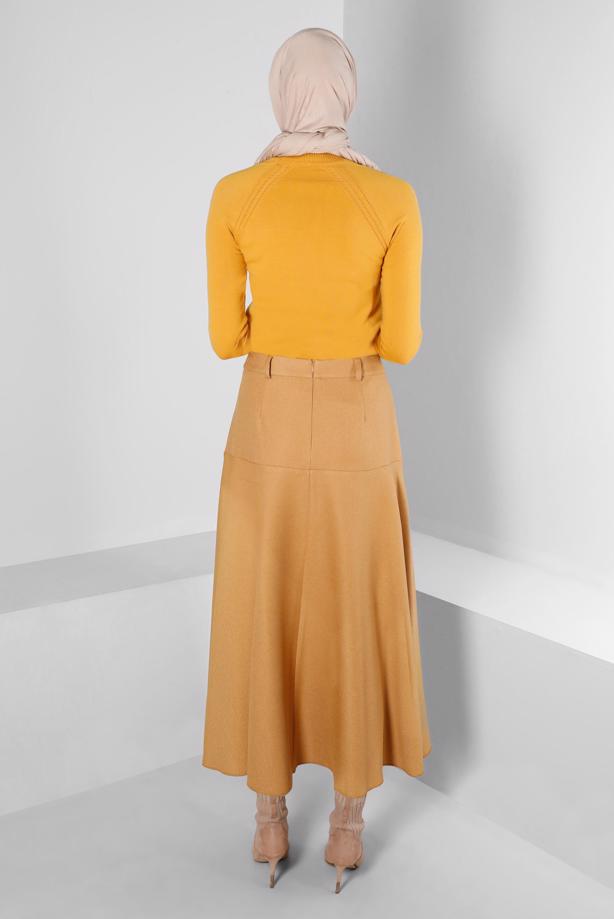 Vêtements hijab ORANGE ALVINA JUPE DÉTAIL BOUTONS T 60353 - TRENDTESETTÜR