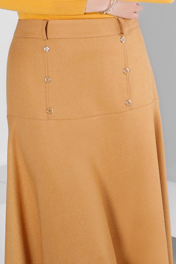 Vêtements hijab ORANGE ALVINA JUPE DÉTAIL BOUTONS T 60353 - TRENDTESETTÜR
