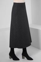 Tesettür giyim GRİ ALVİNA DESENLİ ETEK T 60359