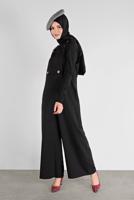 Tesettür giyim SİYAH ALVİNA DÜĞMELİ JİLE 41118	