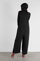 Tesettür giyim SİYAH ALVİNA DÜĞMELİ JİLE 41118	