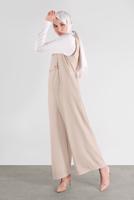 Tesettür giyim BEJ ALVİNA DÜĞMELİ JİLE 41118	