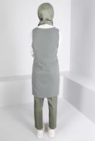 Tesettür giyim YEŞİL ALVİNA KAZAYAĞI DESENLİ JİLE T 43431