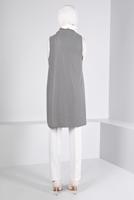 Tesettür giyim GRİ ALVİNA KAZAYAĞI DESENLİ JİLE T 43431