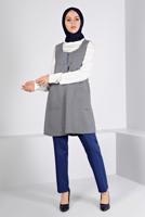 Tesettür giyim LACİVERT ALVİNA KAZAYAĞI DESENLİ JİLE T 43431