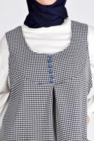 Tesettür giyim LACİVERT ALVİNA KAZAYAĞI DESENLİ JİLE T 43431