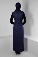 Hijab clothing NAVY BLUE ALVINA BELTED PINAFORE DRESS T 43454