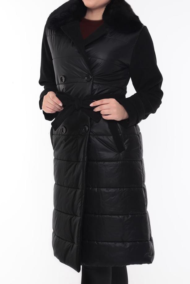 Hijab clothing  BELTED PUFFER COAT 0141  - TRENDTESETTÜR