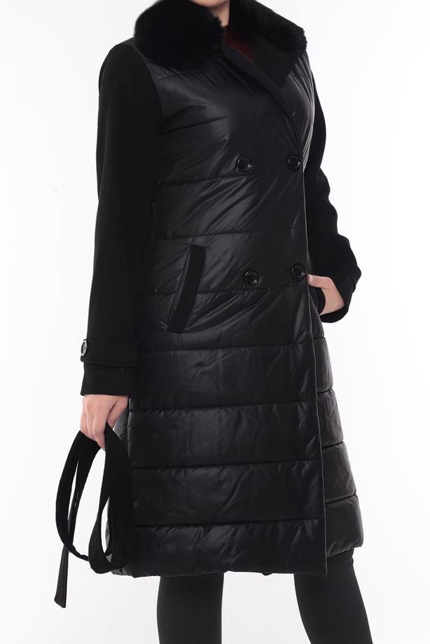 Hijab clothing  BELTED PUFFER COAT 0141  - TRENDTESETTÜR