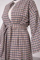 Tesettür giyim KAHVE KAZAYAĞI DESENLİ KABAN 3664