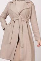 Tesettür giyim VİZON BALIKSIRTI DESENLİ KABAN 5285 