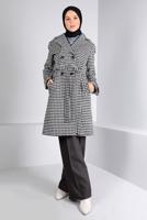 Hijab clothing BLACK ALVINA BELTED COAT T 90312