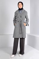 Hijab clothing BLACK ALVINA BELTED COAT T 90312