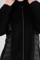 Tesettür giyim SİYAH ALVİNA KAPÜŞONLU KABAN T 90371