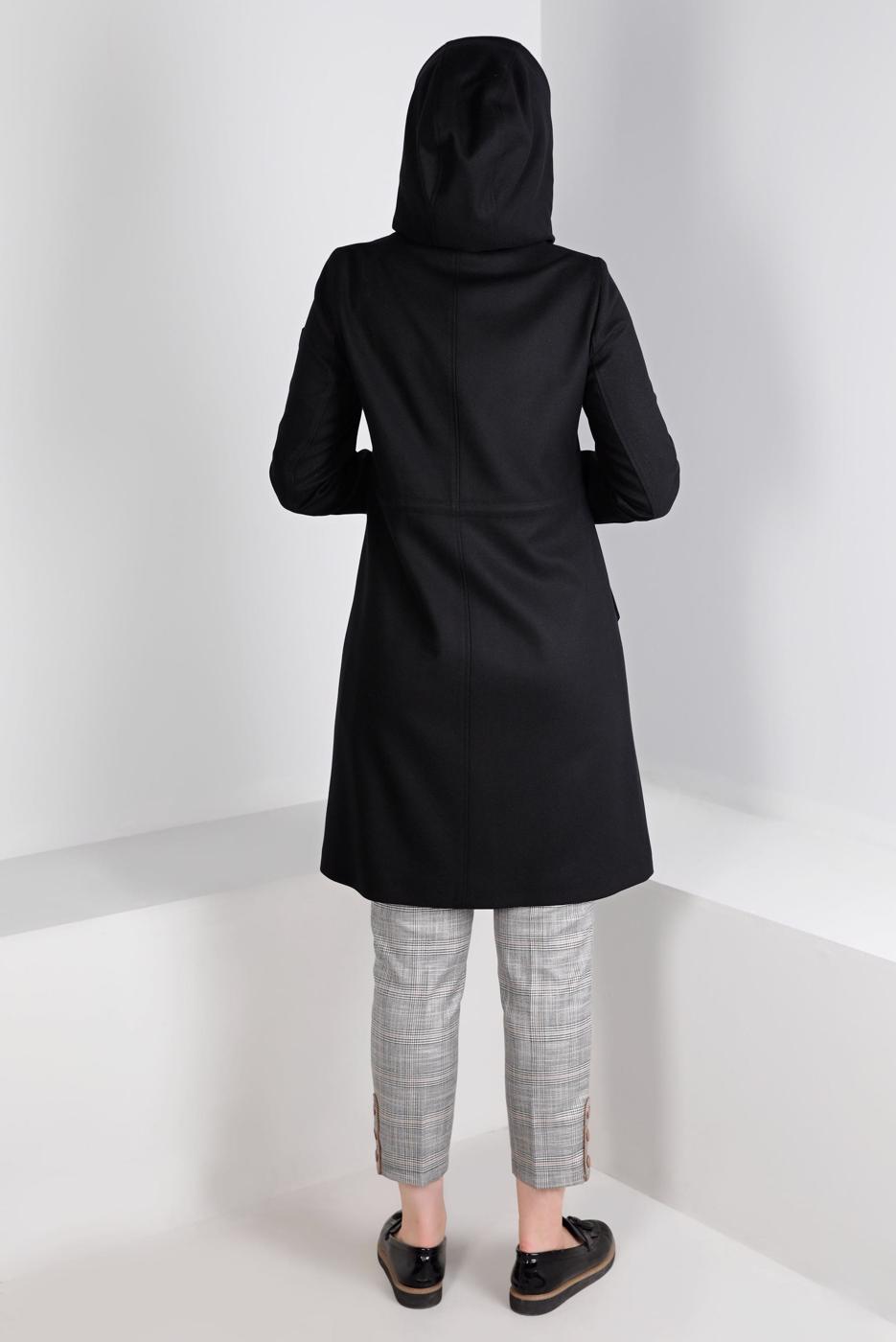 Vêtements hijab NOIR CABAN À CAPUCHE ALVINA T 90378