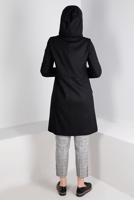 Vêtements hijab NOIR CABAN À CAPUCHE ALVINA T 90378