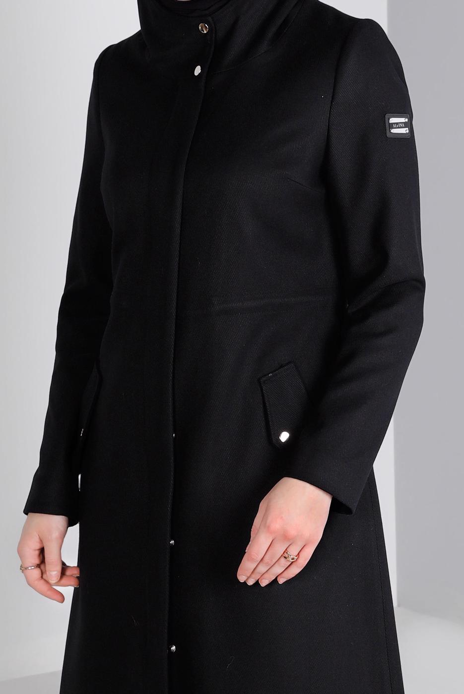 Vêtements hijab NOIR CABAN À CAPUCHE ALVINA T 90378