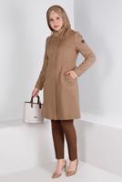 Vêtements hijab BRUN CABAN À CAPUCHE ALVINA T 90378