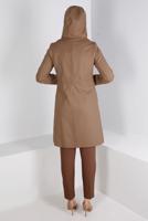 Vêtements hijab BRUN CABAN À CAPUCHE ALVINA T 90378