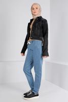 Tesettür giyim MAVİ BELİ LASTİKLİ DENİM PANTOLON 0315 