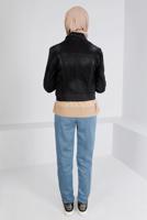 Tesettür giyim MAVİ BELİ LASTİKLİ DENİM PANTOLON 0315 