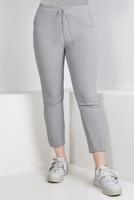 Hijab clothing GREY STRAIGHT FIT PANTS WITH ELASTIC WAIST T 10001