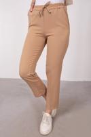 Vêtements hijab BRUN PANTALON DROIT À TAILLE ÉLASTIQUE T 10001
