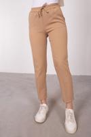 Vêtements hijab BRUN PANTALON DROIT À TAILLE ÉLASTIQUE T 10001