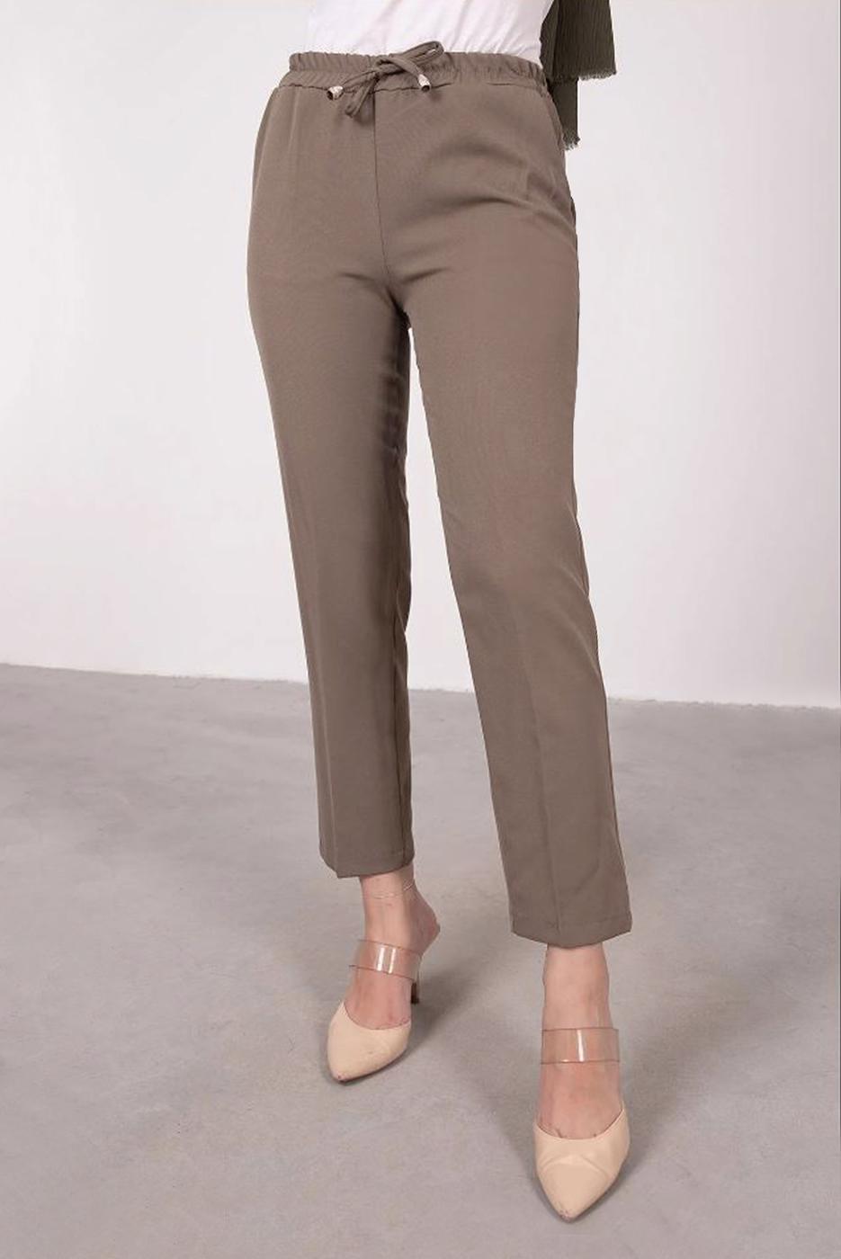 Vêtements hijab VISON PANTALON DROIT À TAILLE ÉLASTIQUE T 10001