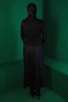 Tesettür giyim SİYAH DÜĞMELİ DENİM ETEK 6502 