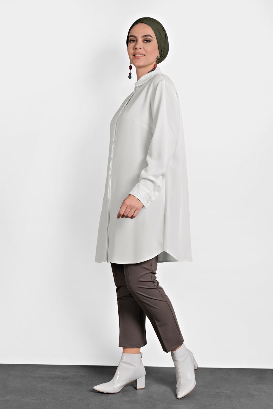 Tesettür giyim KAHVE ALVİNA KLASİK PANTOLON 70037 